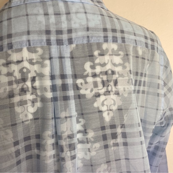 Two by Vince Camuto Ombré Plaid Button Front Shirt - Picture 7 of 13